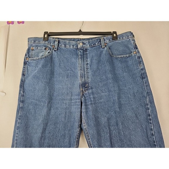 Levis 550 Relaxed Fit Medium Wash Denim Blue Jeans Mens Size 46X32 BIG & TALL - Picture 9 of 13